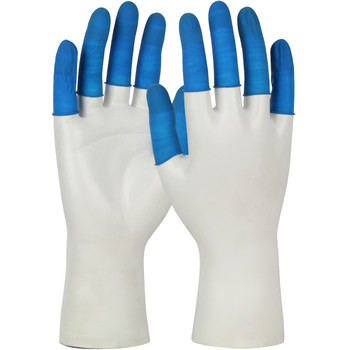 QRP Blu Food CE Fingercots Powder-Free Finger Cots - Blue - 1/CS - BF