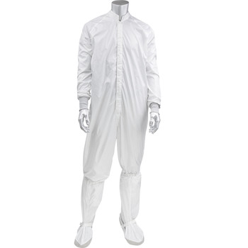 Uniform Technology Ultimax Stripe ISO 3 (Class 1) Cleanroom Coverall - White - 1/EA - CC1245-16WH