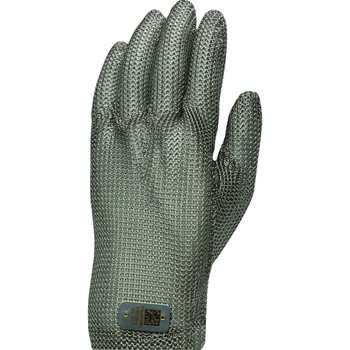 US Mesh Stainless Steel Glove w/Coil Spring Closure - Wrist Length - Silver - 1/EA - USM-1167