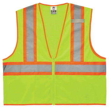 Ergodyne GloWear 8229Z Two-Tone Hi-Vis Safety Vest - Type R, Class 2, Zipper, Economy - Lime