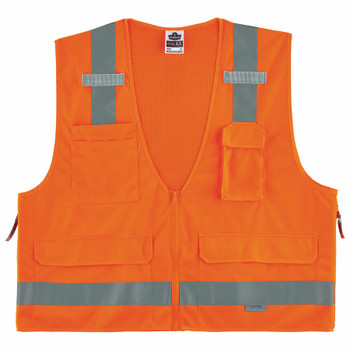 Ergodyne GloWear 8250Z Surveyors Vest - Type R, Class 2, Zipper - Orange Ergodyne GloWear 8250Z Surveyors Vest - Type R, Class 2, Zipper - Orange