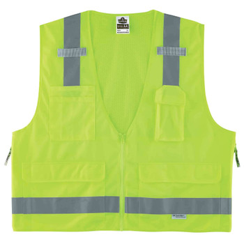 Ergodyne GloWear 8250Z Surveyors Vest - Type R, Class 2, Zipper - Lime Ergodyne GloWear 8250Z Surveyors Vest - Type R, Class 2, Zipper - Lime