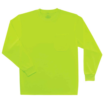 Ergodyne GloWear 8091 Hi-Vis Long Sleeve T-Shirt - Non-Certified - Lime