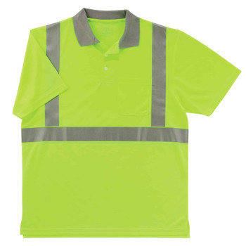 Ergodyne GloWear 8295 Hi-Vis Polo Shirt - Type R, Class 2 - Lime