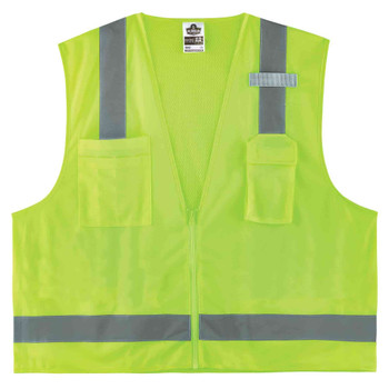 Ergodyne GloWear 8249Z Hi-Vis Surveyors Vest - Type R, Class 2, Zipper, Economy - Lime Ergodyne GloWear 8249Z Hi-Vis Surveyors Vest - Type R, Class 2, Zipper, Economy - Lime
