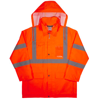 Ergodyne GloWear 8366 Lightweight Hi-Vis Rain Jacket - Type R, Class 3 - Orange