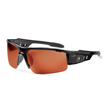 Ergodyne Skullerz DAGR Safety Glasses, Sunglasses - Black Frame