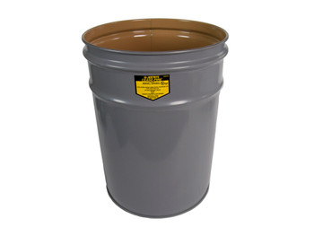 Justrite Cease-Fire Waste Receptacle - Safety Drum Can Only - 4.5 Gallon - Gray - 26040