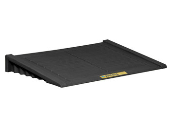 Justrite Ramp For 2 Drum And Larger Ecopolyblend Accumulation Center - 100% Recycled Polyethylene - Black - 28687