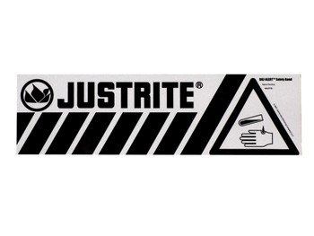Justrite Haz-Alert Acid Small Safety Band Label For Bottom Of Safety Cabinet - 29009