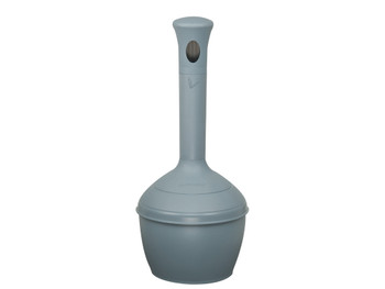 Justrite Elite Smoker's Cease-Fire Cigarette Butt Receptacle - Cap. 4 Gal - Bucket Incld - Poly - Cool Gray - 268501