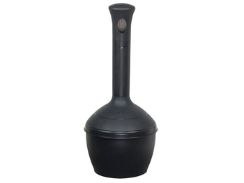 Justrite Elite Smoker's Cease-Fire Cigarette Butt Receptacle - Cap. 4 Gal - Bucket Incld - Poly - Eco Black - 268503