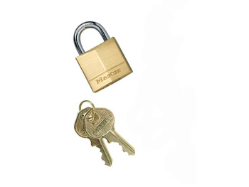 Justrite Padlock Master Lock No. 130 For Anchoring Kit For Smoker'S Cease-Fire Cigarette Receptacle - Brass - 268506