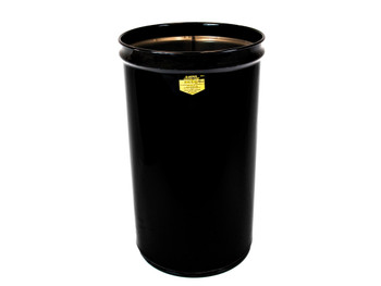 Justrite Cease-Fire Waste Receptacle - Safety Drum Can Only - 30 Gallon - Black - 26014K