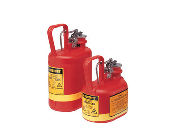 Eagle Oval Polyethylene Safety Can For Flammables - Stainless Steel Hardware - Flame Arrester - 1 Gallon - Red - 14160