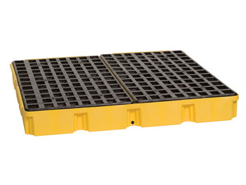 Eagle Modular Spill Platforms - 4 Drum - With Drain - Yellow - 1635D