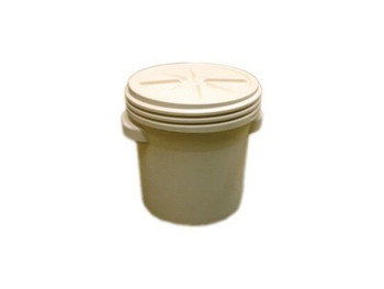 Eagle Lab Pack Poly Drum - 20 Gallon - Screw-on Lid - Beige - 1650BEI