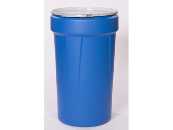 Eagle Lab Pack Open Head Poly Drum - 55 Gallon - Metal Lever-Lock - Blue - 1655MB