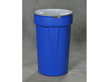 Eagle Lab Pack Open Head Poly Drum - 55 Gallon - Metal Bolt Ring - Blue - 1655MBBR