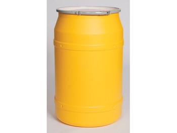 Eagle Lab Pack Open Head Poly Drum - 55 Gallon - Metal Lever-Lock - Yellow - 1656M