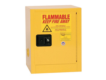 Eagle Bench Top Flammable Liquid Safety Cabinet - 4 Gallon - 1 Shelf - 1 Door - Self Close - Yellow - 1903X