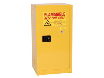 Eagle Space Saver Flammable Liquid Safety Cabinet - 16 Gallon - 1 Shelf - 1 Door - Self Close - Yellow - 1905X