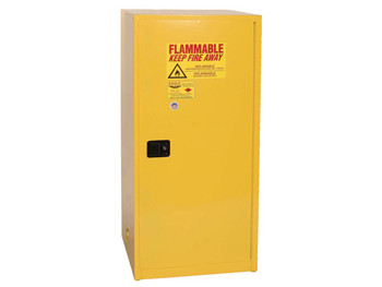 Eagle Flammable Liquid Safety Cabinet - 60 Gallon - 2 Shelves - 1 Door - Manual Close - Yellow - 1961X