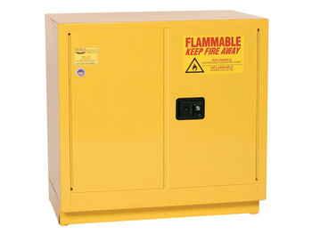 Eagle Under Counter Flammable Liquid Safety Cabinet - 22 Gallon - 1 Shelf - 2 Door - Manual Close - Yellow - 1971X