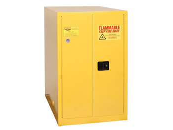 Eagle One Drum Horizontal Safety Cabinet - 55 Gallon - 2 Door - Self Close - Yellow - 2810X