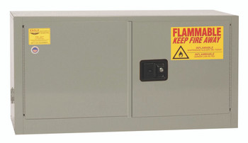 Eagle Add-On Flammable Liquid Safety Cabinet - 15 Gallon - 1 Shelf - 2 Door - Self Close - Gray - ADD14XGRAY
