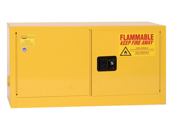 Eagle Add-On Flammable Liquid Safety Cabinet - 15 Gallon - 1 Shelf - 2 Door - Manual Close - Yellow - ADD15X