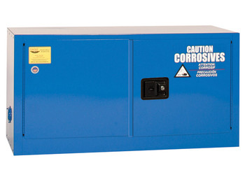 Eagle Add-On Acid and Corrosive Metal Safety Cabinet - 15 Gallon - 1 Shelf - 2 Door - Self Close - Blue - ADDCRA14X