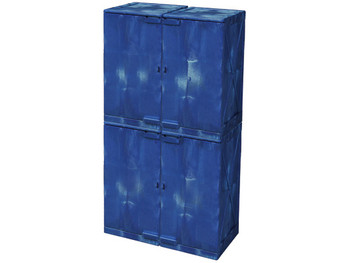 Eagle Quik-Assembly Modular Poly Acid and Corrosive Cabinet - 48 Gallon - 8 Shelves - Blue - M48CRA