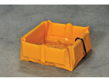 Eagle Quik-Deploy Folding SpillNEST - 2'x4'x6" - 30 Gallon Capacity - Yellow - T8003FS