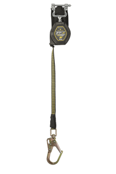 FallTech 8' FT-X EdgeCore Arc Flash Class 2 Leading Edge SRL-P - Single-leg with Steel Mini Swivel Rebar Hook - 84008SP0S