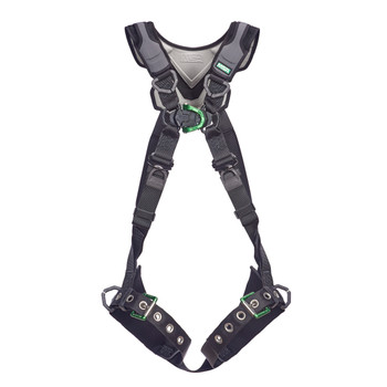 MSA V-FLEX Harness w/Back & Front D-Rings - Tongue Buckle Leg Straps - Extra Large - 10211322