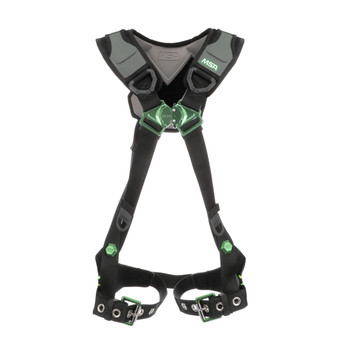 MSA V-FLEX Harness w/Back D-Ring - Tongue Buckle Leg Straps - Super Extra Large - 10239986