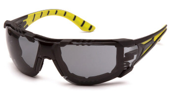 Pyramex Endeavor Plus Black Green Foam Padded Frame/Gray H2Max Anti-Fog Lens Safety Eyewear