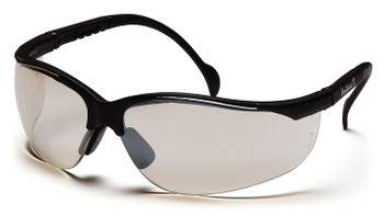 Pyramex Venture II Black Frame/Indoor/Outdoor Mirror Anti-Fog Lens Safety Eyewear