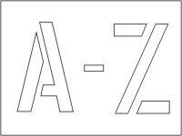 Individual Letter Stencils 12" Letters 26/Pack - FMS114