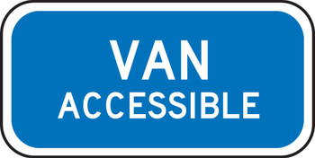 Supplemental Sign: Van Accessible (R7-8b) 6" x 12" Engineer-Grade Prismatic - FRA252RA