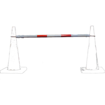 Cortina 03-829CB-O Orange/WhiteRetractable Cone Bar – 4' to 8'