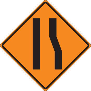 Roll-Up Construction Sign: Merge Left Lane (Symbol) 36" x 36" Diamond Grade 1/Each - FRC309DG