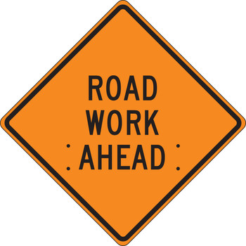 Roll-Up Construction Sign: Road Work Ahead 36" x 36" Diamond Grade 1/Each - FRC319DG