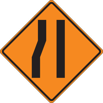 Roll-Up Construction Sign: Merge Right Lane (Symbol) 48" x 48" Reflective Vinyl 1/Each - FRC420RV