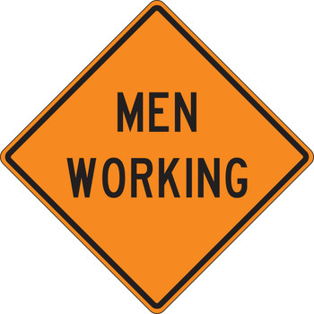 Rigid Construction Sign: Men Working 30" x 30" DG High Prism 1/Each - FRK213DP