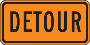 Rigid Construction Sign: Detour 12" x 24" High Intensity Prismatic 1/Each - FRK236HP