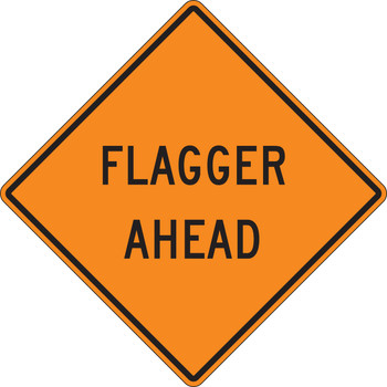 Safety Sign: Flagger Ahead 1000 Ft 36" x 36" High Intensity Prismatic 1/Each - FRK301HP