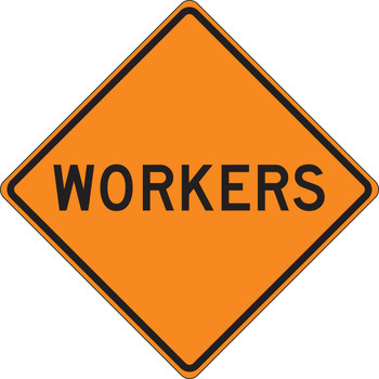 Rigid Construction Sign: Workers 48" x 48" High Intensity Prismatic 1/Each - FRK471HP