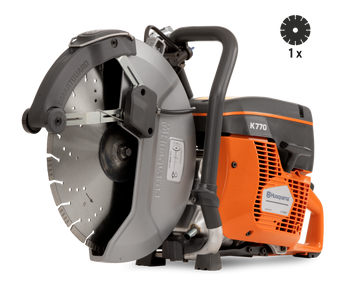 Husqvarna Power Cutter K 770 Smartguard 14" - Blade Included - Wet - 970460002